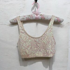 Y2k fairy Sequin Crop Top angelcore Fairycore boho 2